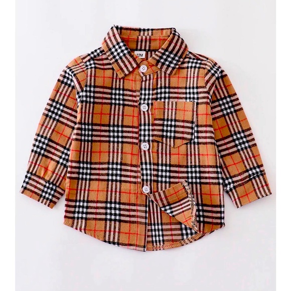 ⭐️ DESIGNER INSPIRED BOYS BUTTON DOWN - Picture 1 of 5